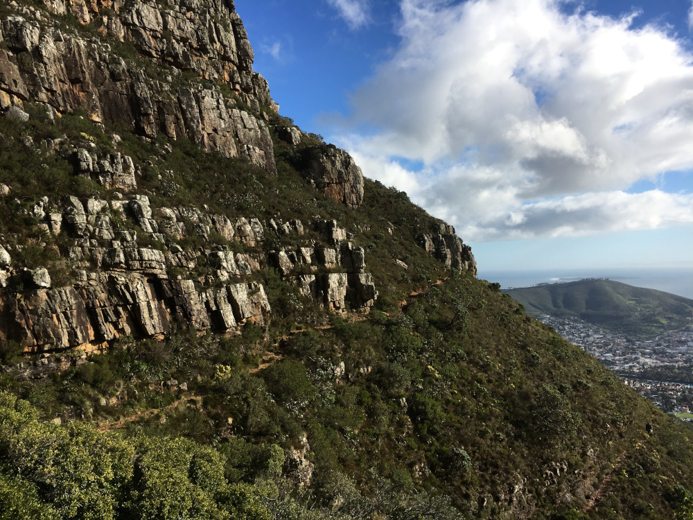 Hiking up Table Mountain