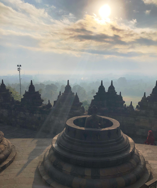 Upper Levels at Borobudur Temple