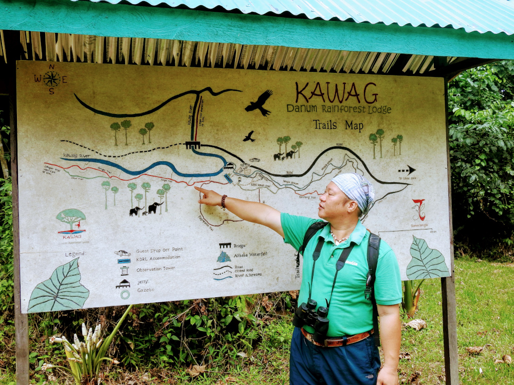 Our Guide with the Trail Map