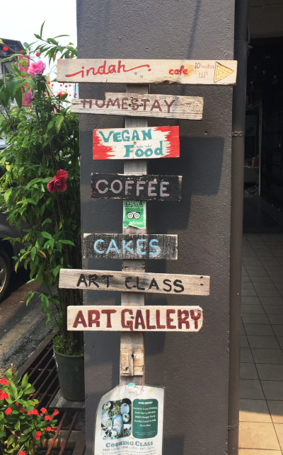 Indah Cafe Signage