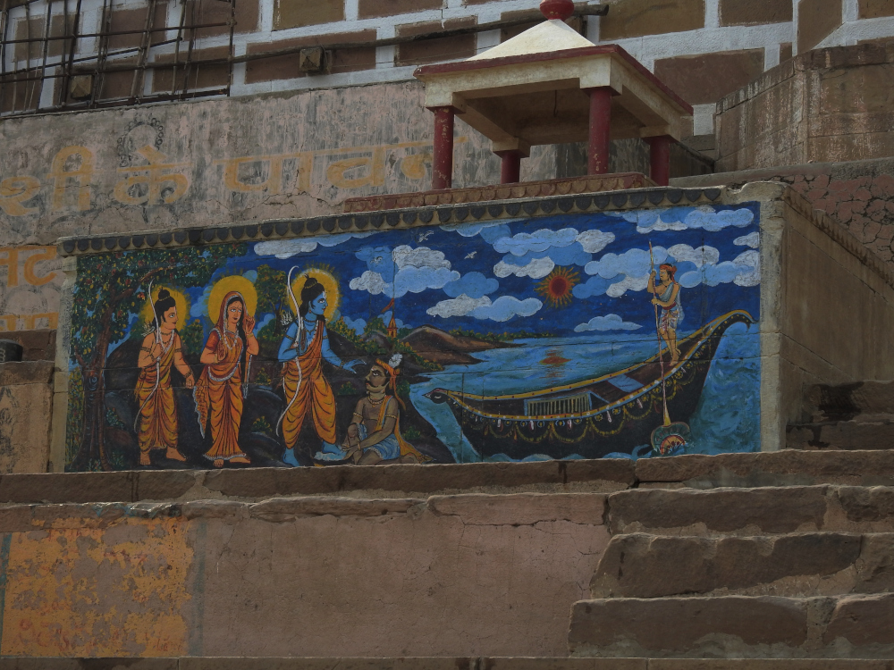 Mural Along the Ganges River in Varanasi